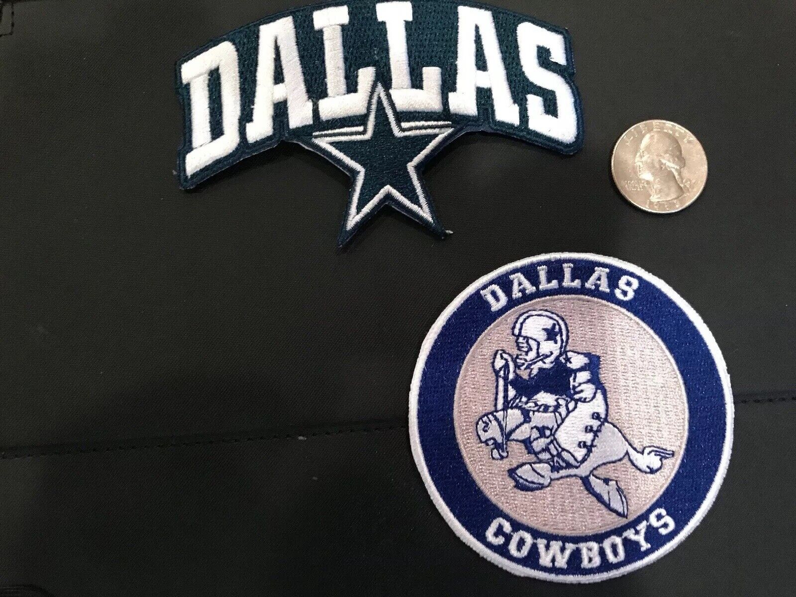(2) DALLAS COWBOYS VINTAGE NFL EMBROIDERED iron on patch lot 4\