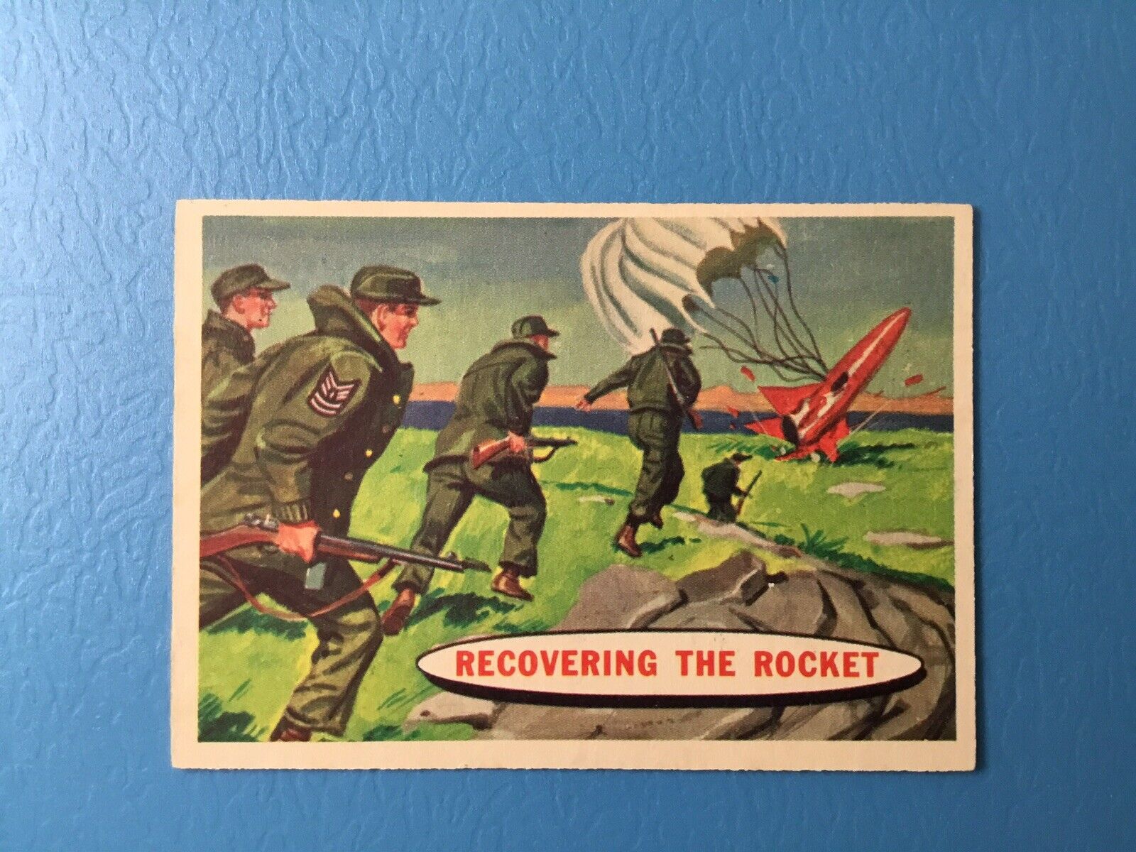 1957 Topps Space Cards Recovering The Rocket #4 NR MT Quality Card
