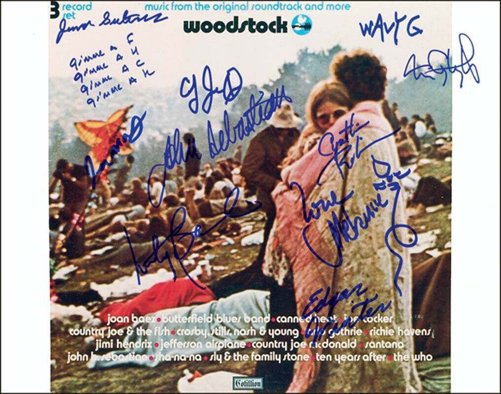 WOODSTOCK - AUTOGRAPHED SIGNED PHOTOGRAPH WITH CO-SIGNERS