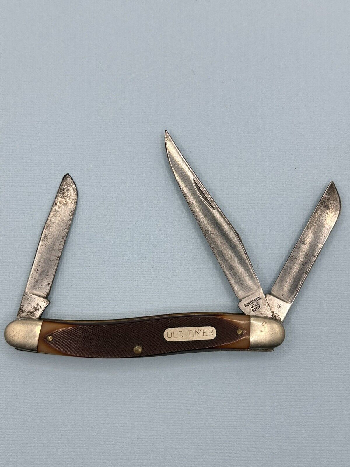 Vintage Schrade Old Timer 3 Blade Stockman Knife USA Made