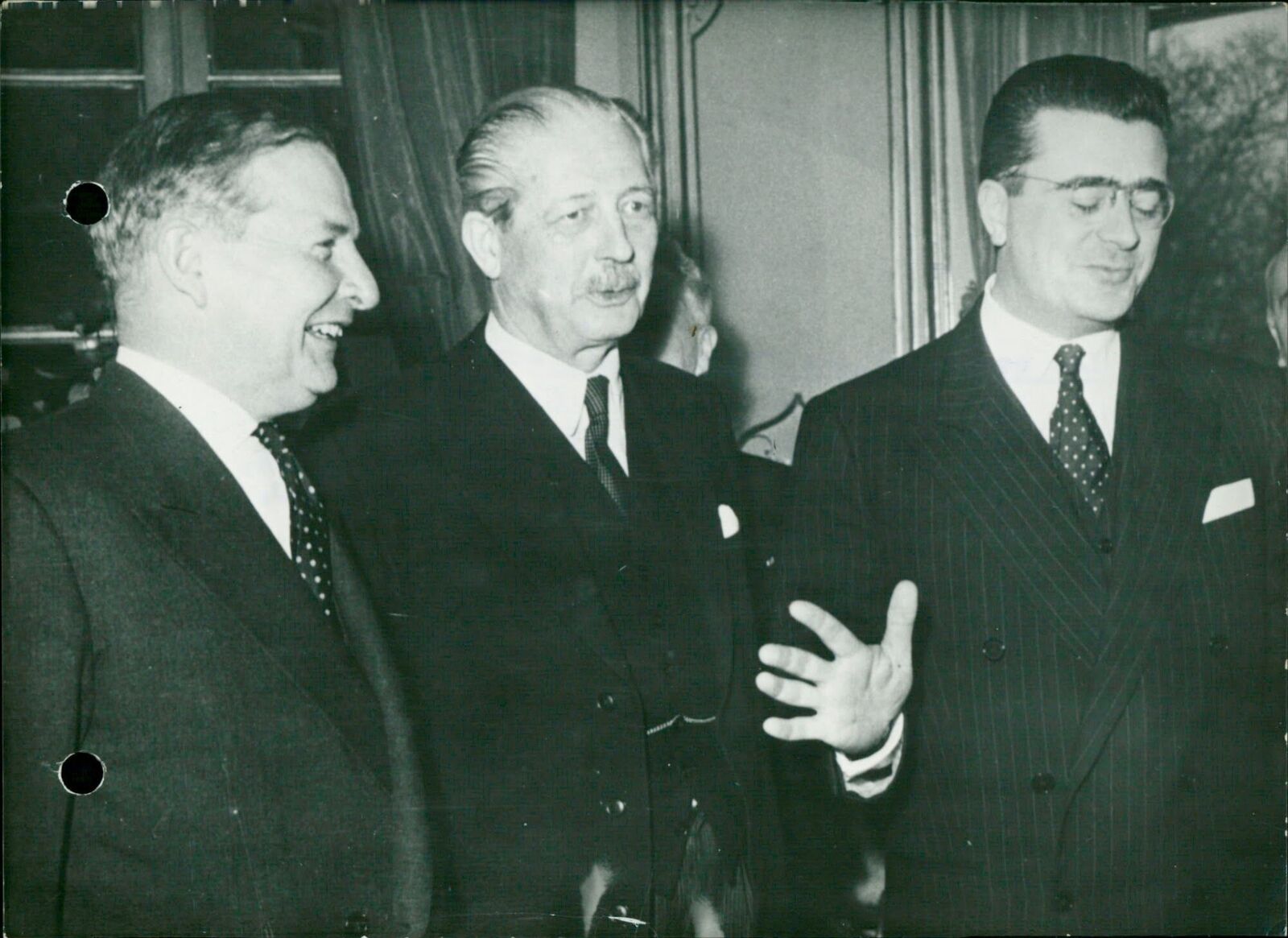 Selwyn Lloyd, Mac Millan, and Felix Gaillard - Vintage Photograph 3436661