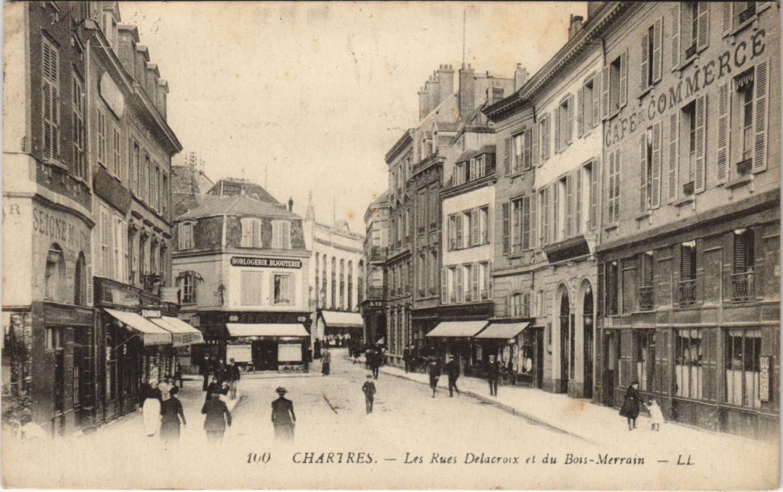 CPA CHARTRES - Les Rues Delacroix et du Bois-Merrain (34129)