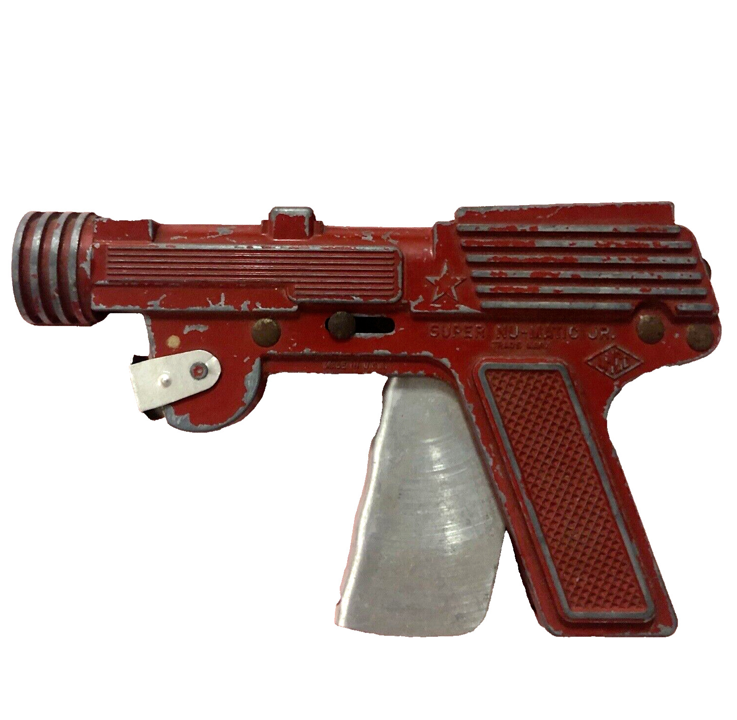 Vintage Red LMCO Super Nu-Matic Jr Paper Popper Cap Gun RARE Repeater Toy