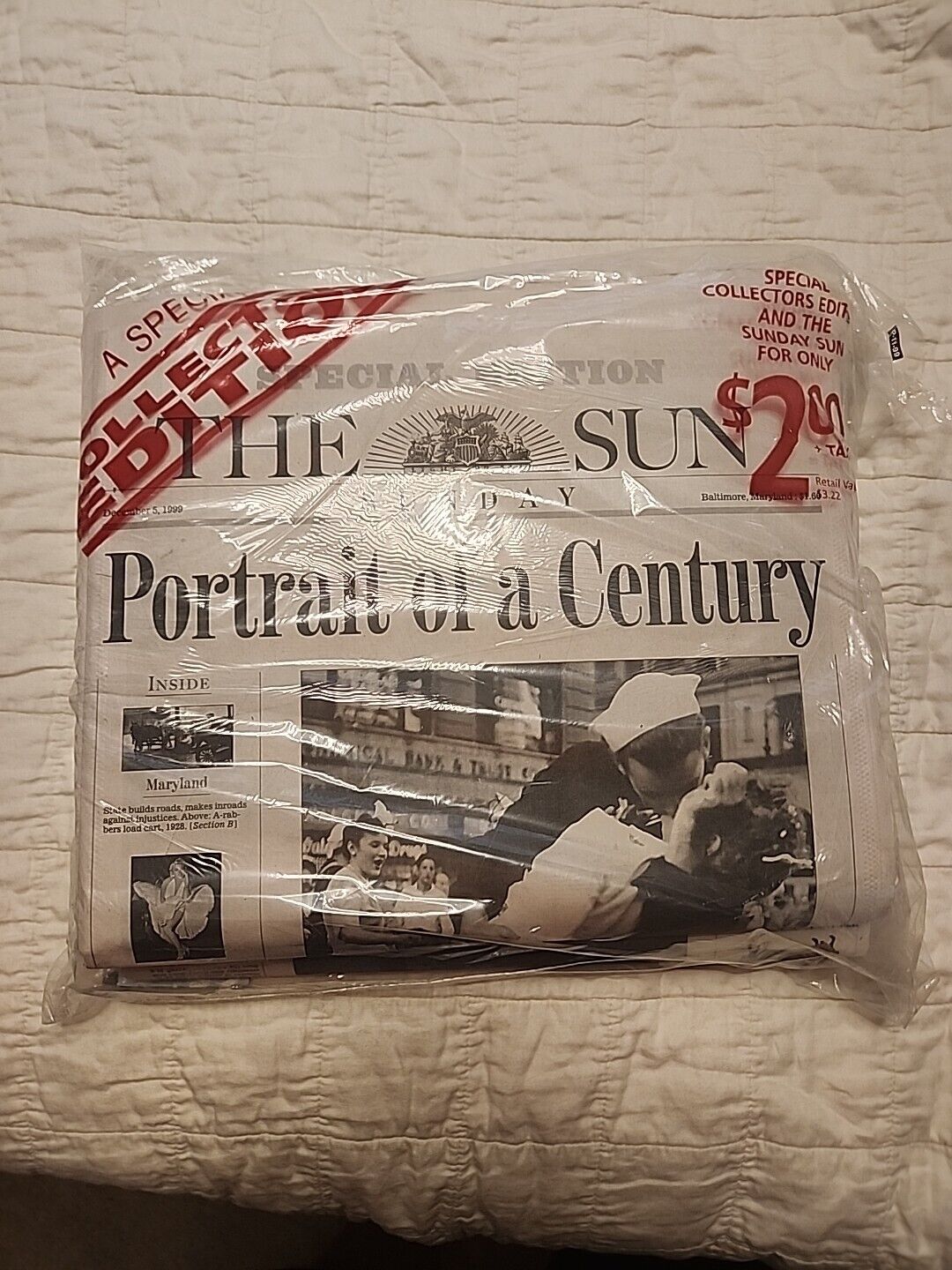 Baltimore Sun Portait Of A Century Sealed In Original Bag Dec.5,1999