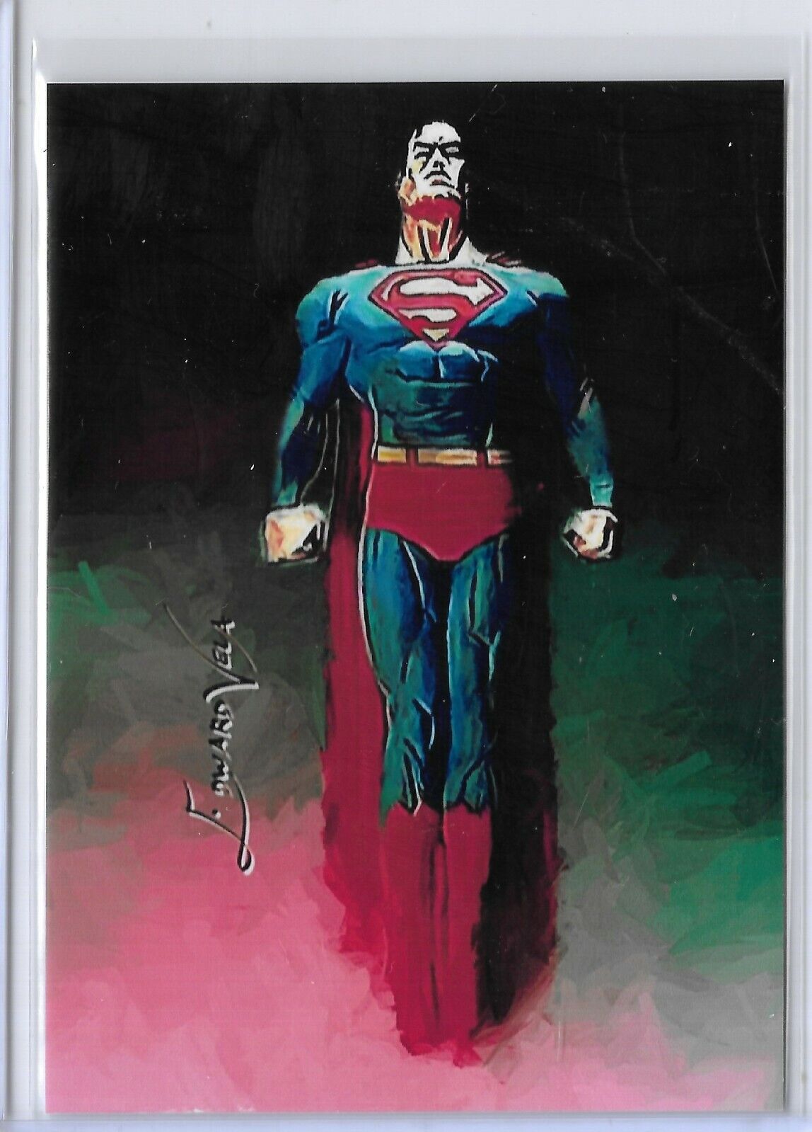 Superman 2016 Authentic Artist Signed Limited Edition Print Card 20 of 25.