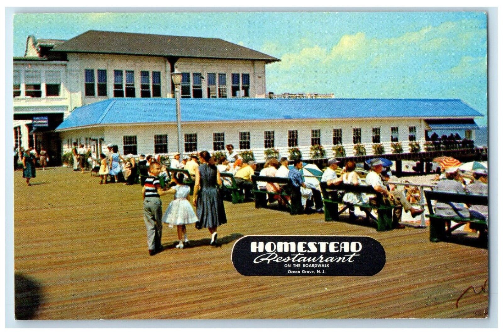 c1960 Homestead Restaurant North End Boardwalk Ocean Grove New Jersey Postcard
