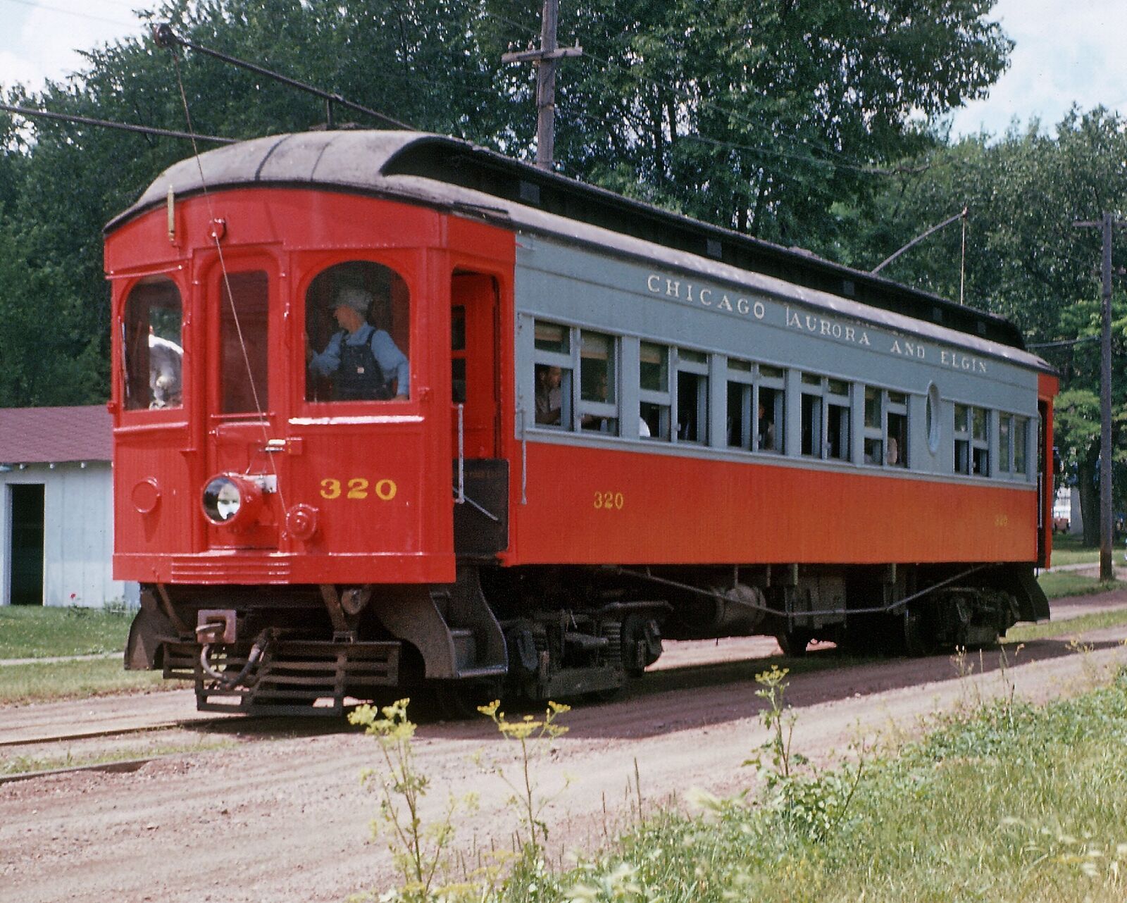 1963 CHICAGO AURORA & ELGIN Rail Car in Iowa 8.5 x 11 Railroad PHOTO