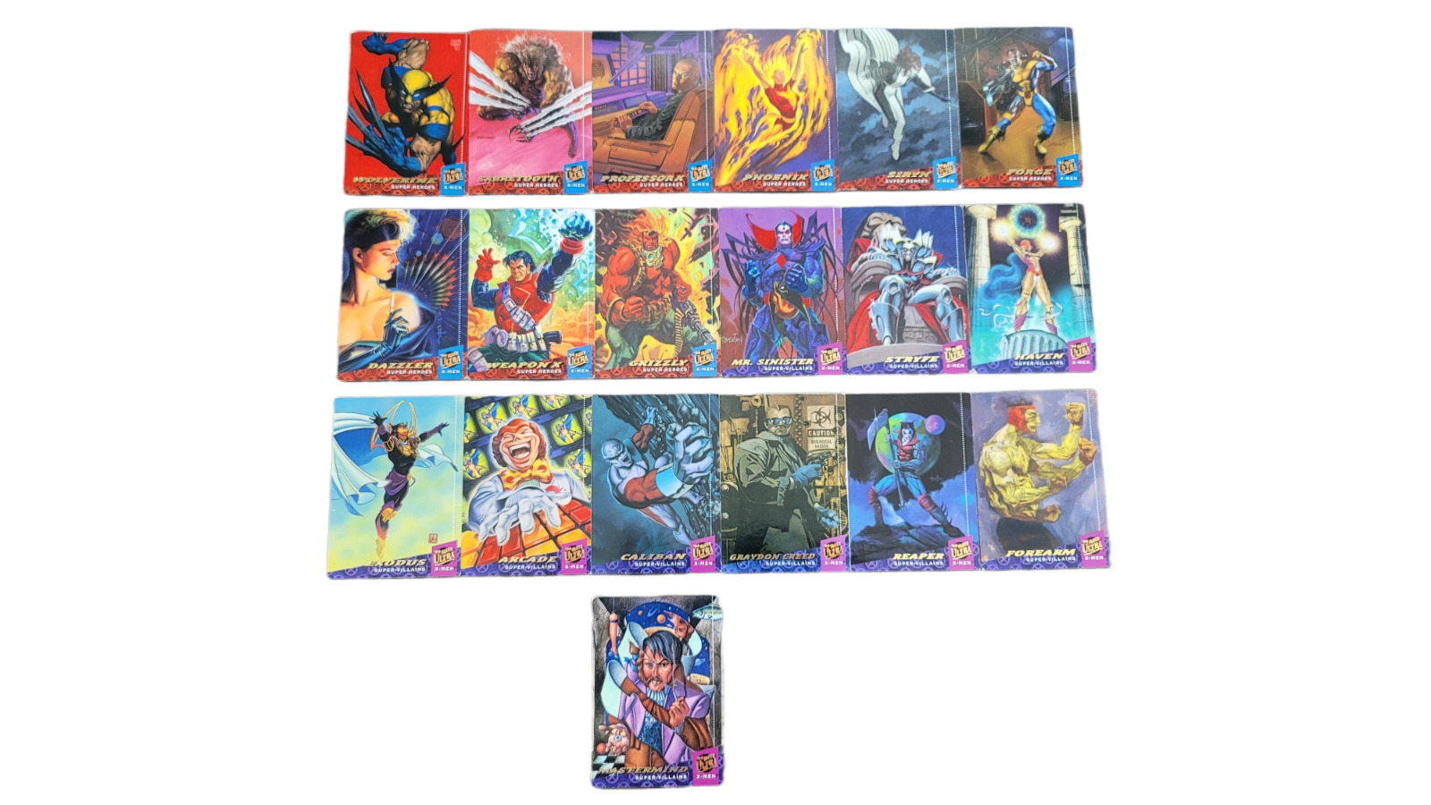 '94 Fleer Ultra X-Men Mutant Power Profile Card Base Set