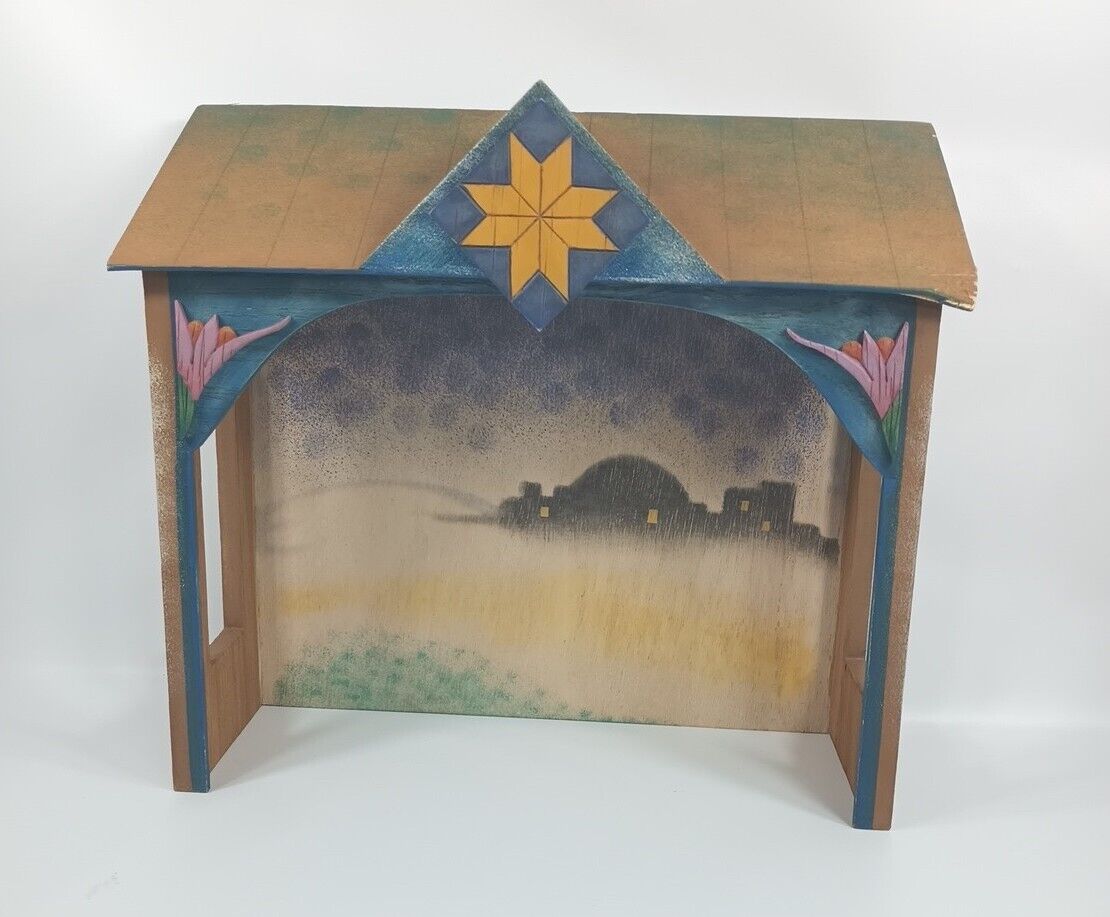 Jim Shore Heartwood Creek Nativity Manager Stable Barn 2003 113258T