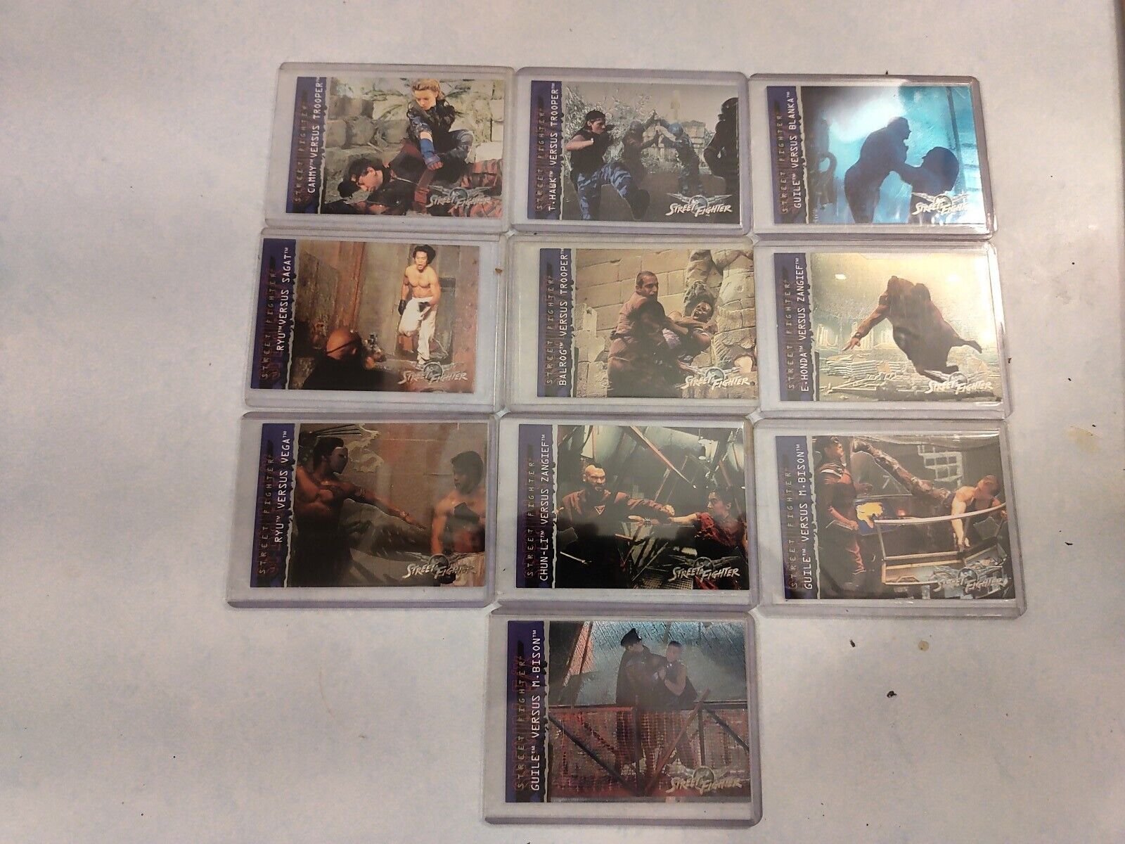 1994 Upper Deck/Capcom Street Fighter Movie Special F/X Chase Card Set SF1 to 10