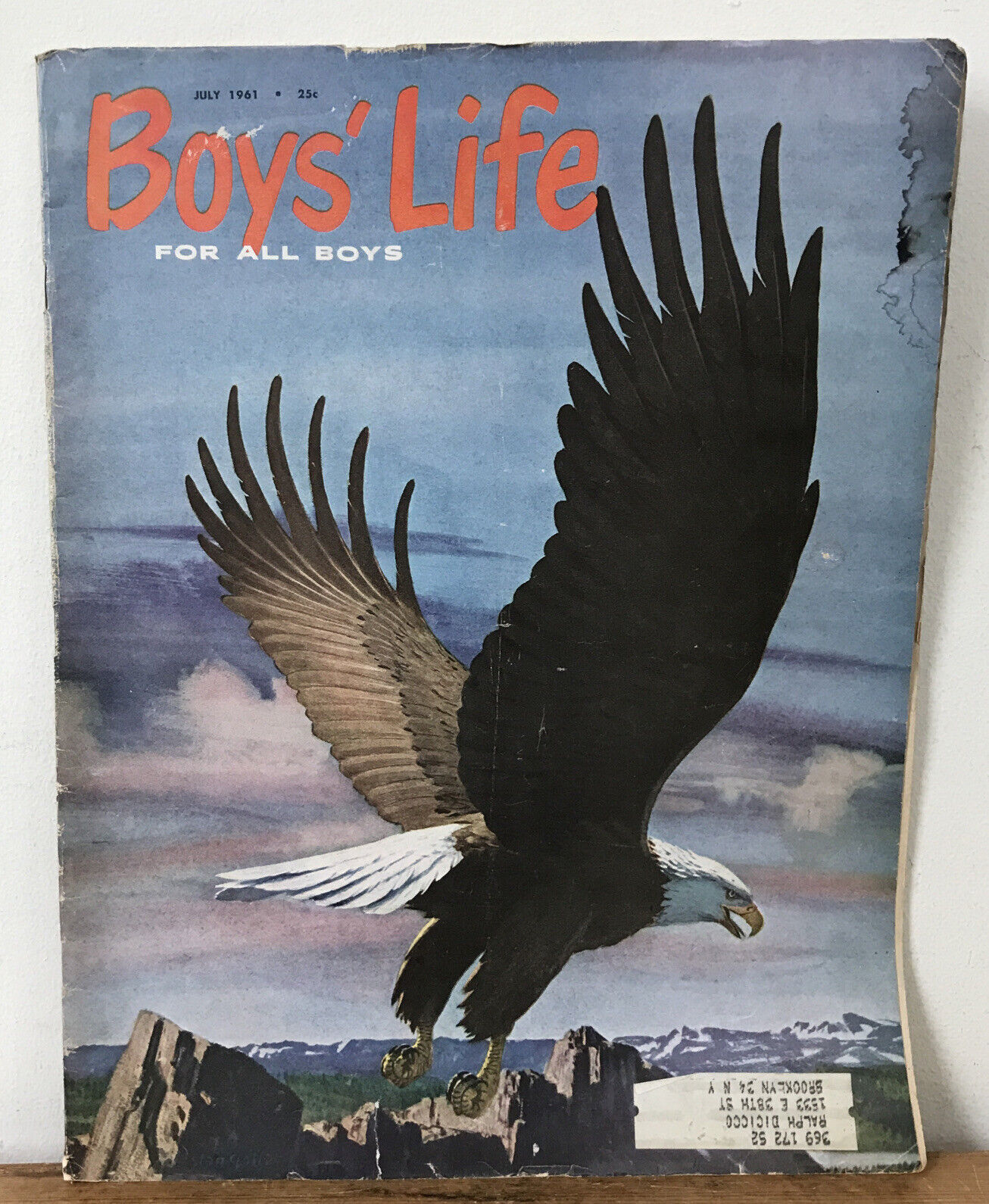 Vintage Mid Century Boys Life July 1961 Eagle Cover Magazine Scouts America
