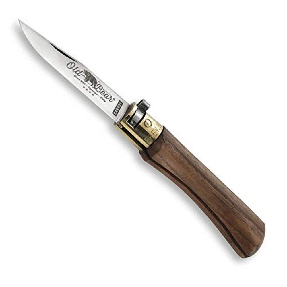 Old Bear XS Classical Carbon Walnut Handle Folding Knife - 9306-15_LN