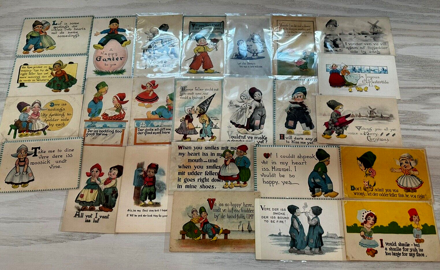 Big Lot of 25 ~Dutch  CHILDREN~ Kids~Antique Postcards~Comic~greetings-h473