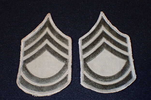 WWII US Army AAF NCO Technical Sergeant Rank Insignia Patch PAIR War-Time Orig.