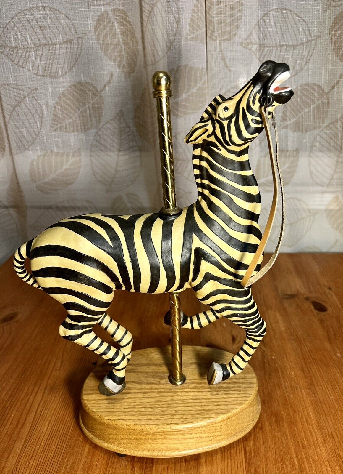 Vintage 80s Willitts Tobin Fraley Signed Limited Edition American Carousel Zebra