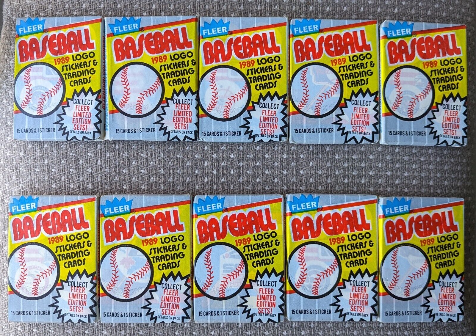 100 Baseball Cards From Sealed Wax Packs - 1987-1992 + Bonus Superstar Cards  