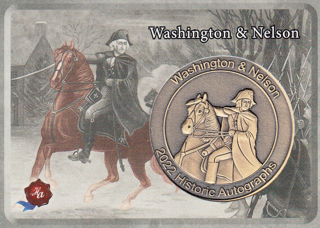 2022 Washington Chronicles Challenge Coin Washington and Nelson