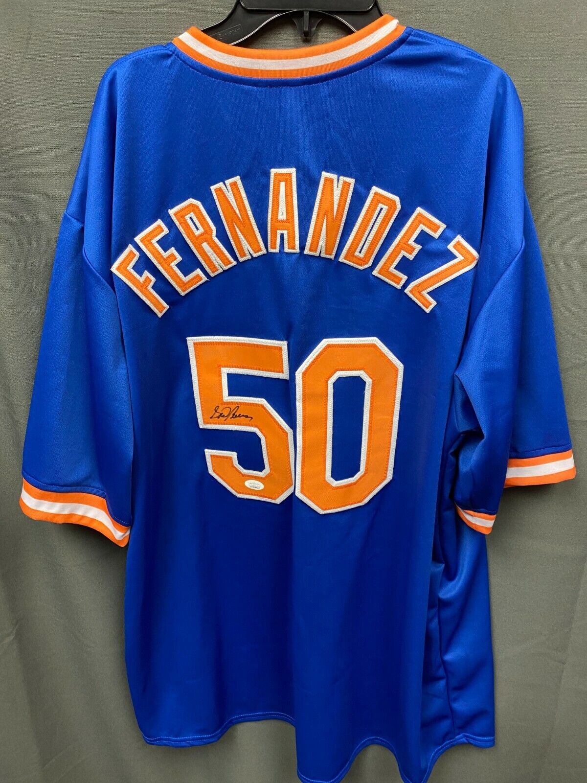 Sid Fernandez #50 Signed Mets Baseball Jersey Autographed AUTO JSA COA Sz XL