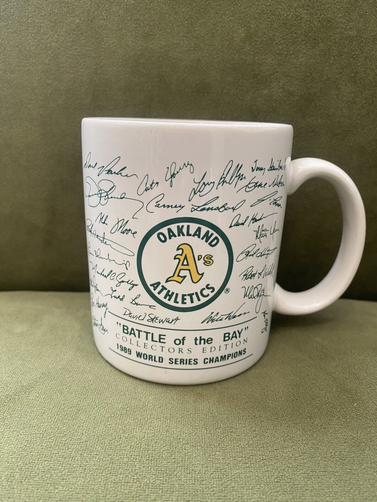 1989 Oakland Athletics A’s World Series Champions Coffee Mug