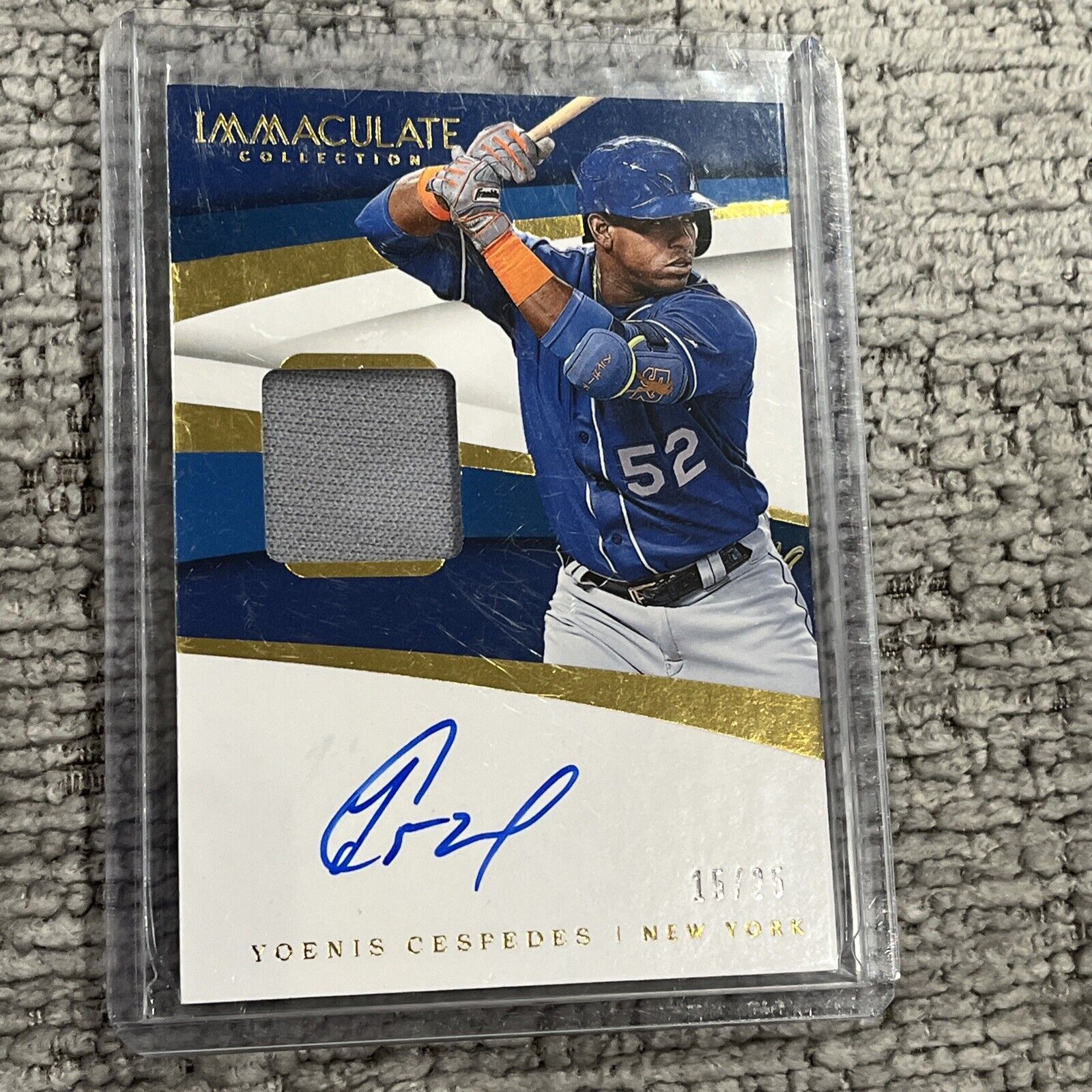 2018 Panini Immaculate Auto relic /25 Yoenis Cespedes Mets Autograph 