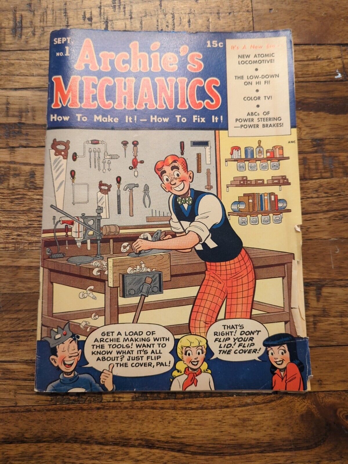 SEPTEMBER 1954 ARCHIE'S MECHANICS VOL. 1 NO. 1 COMIC BOOK - ARCHIE COMICS