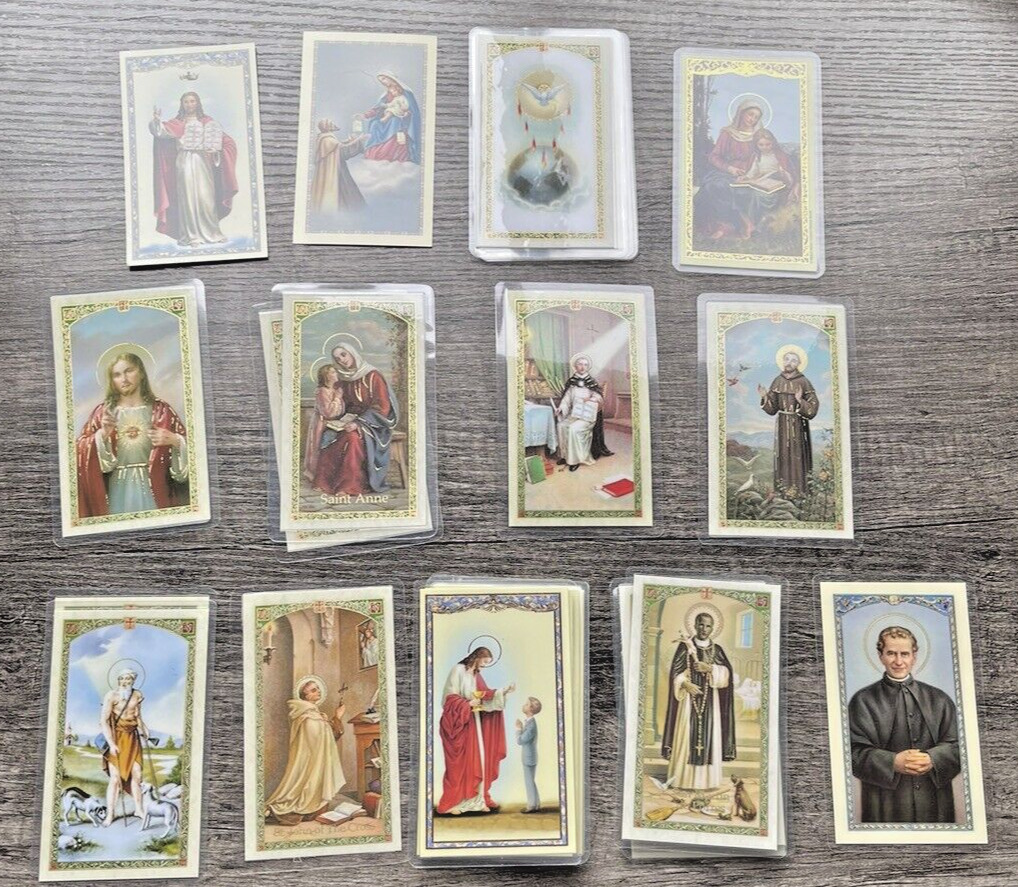 26 Laminated Holy Prayer Cards Lot Printed in Italy