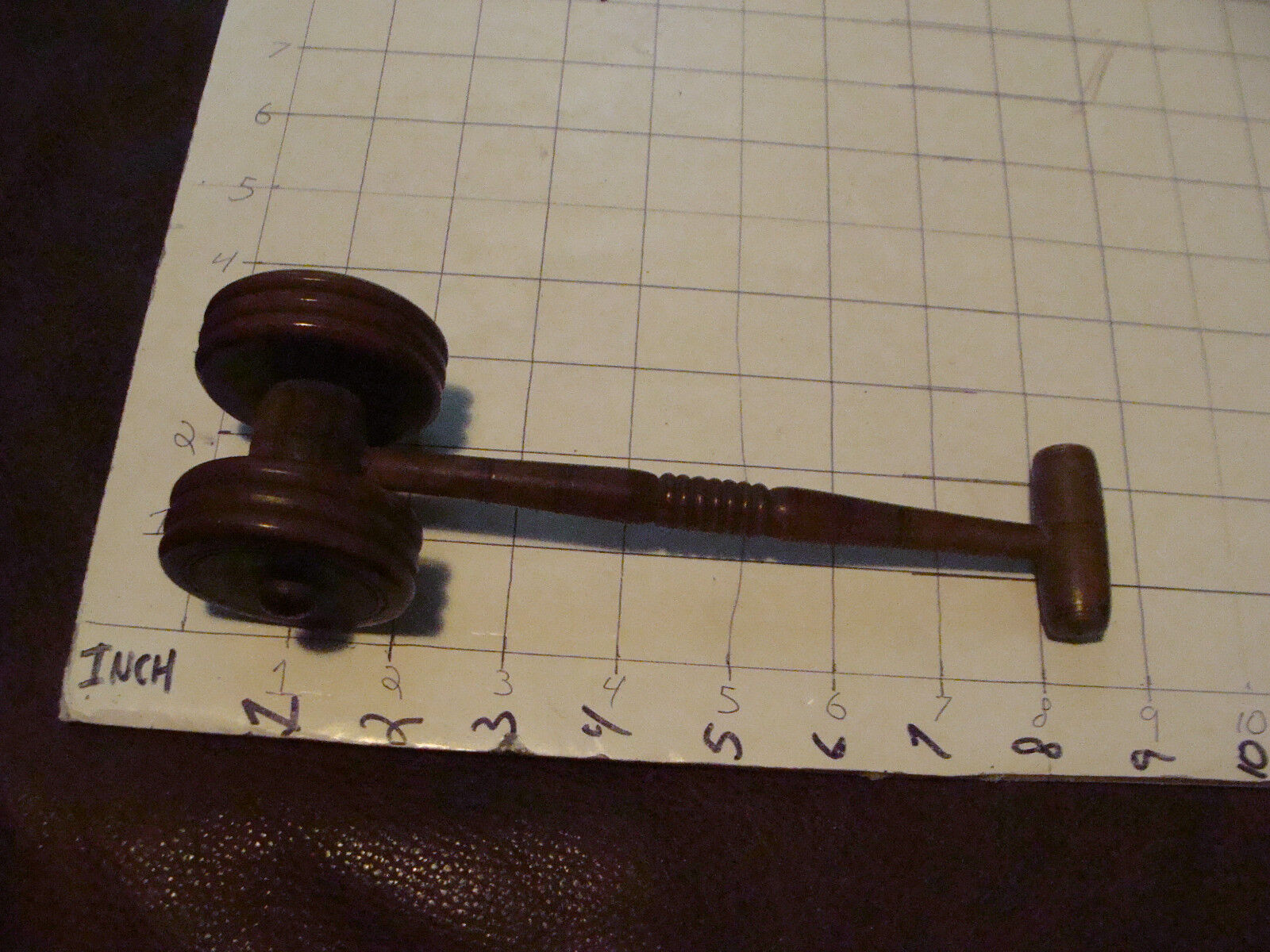 vintage v early Wooden Massager, late 1800's, cool, light wear only