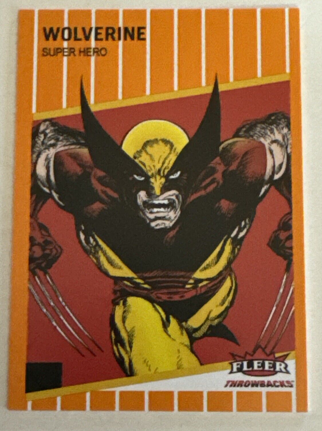 2023 Fleer Throwbacks '89 Marvel Edition Orange 043/489 Wolverine #4