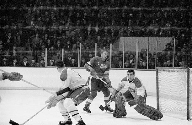 Montreal Canadiens Goalie Jacques Plante 1955 Old Ice Hockey Photo
