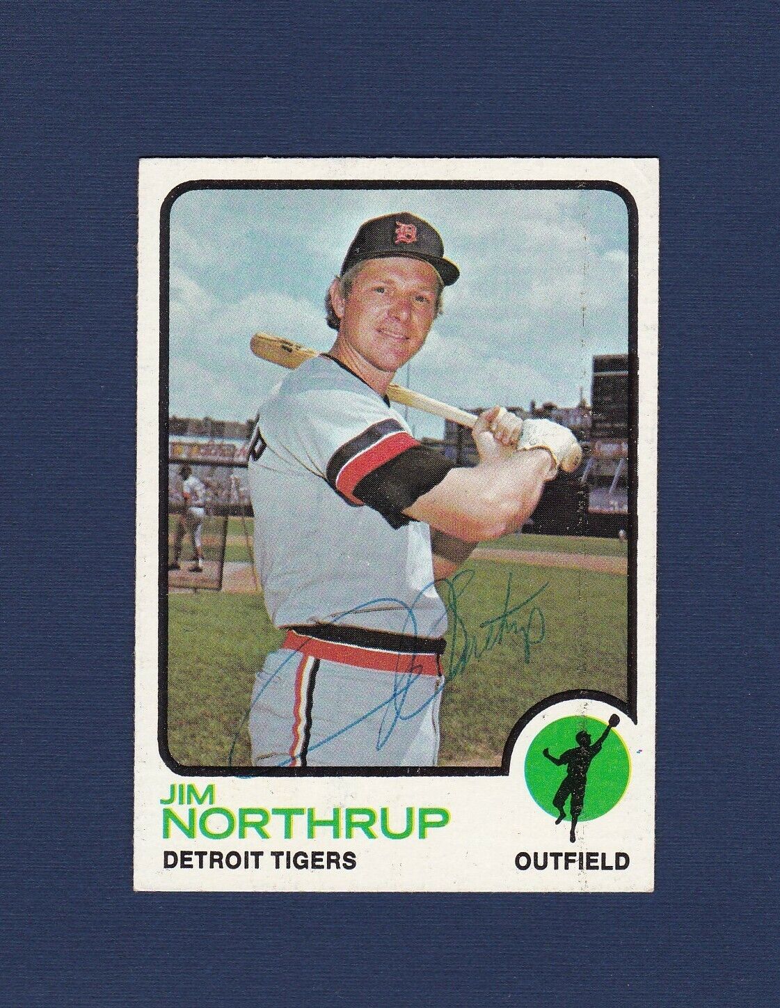 Jim Northrup signed Detroit Tigers 1973 Topps baseball card