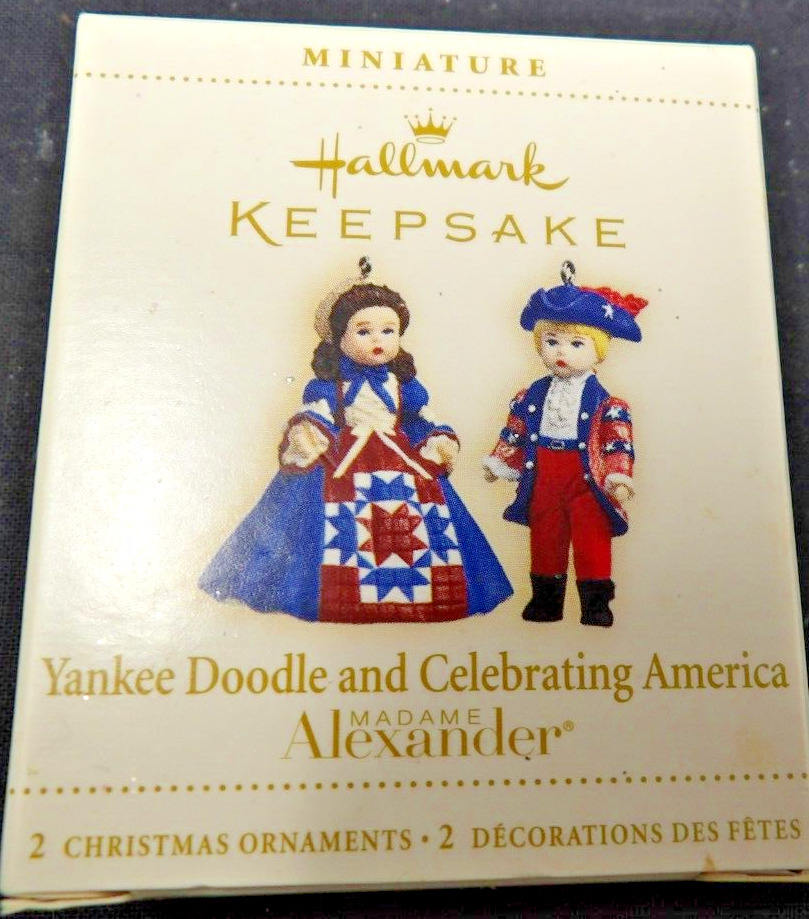 NIB 2006 Hallmark Yankee Doodle And Celebrating America Miniature Ornaments