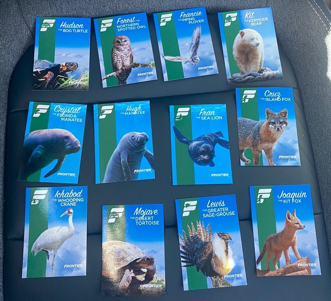 Frontier Airlines Trading Cards - 12 Card Lot