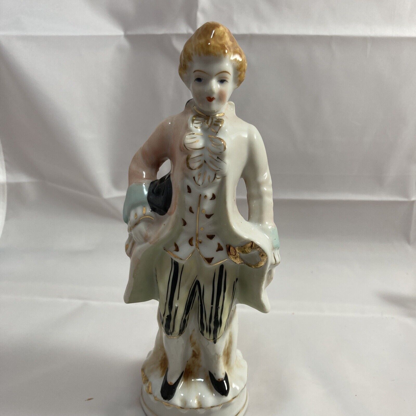 Vintage Porcelain Figurine 8.5 In Japan Regal Colonial Knickknack Shelf Sitter