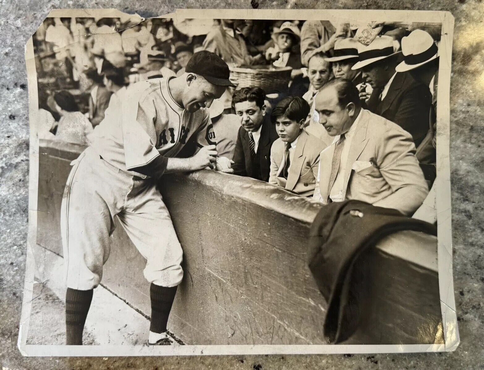 Al Capone Press Photo Original Chicago White Sox Baseball Gabby Harnett 1931