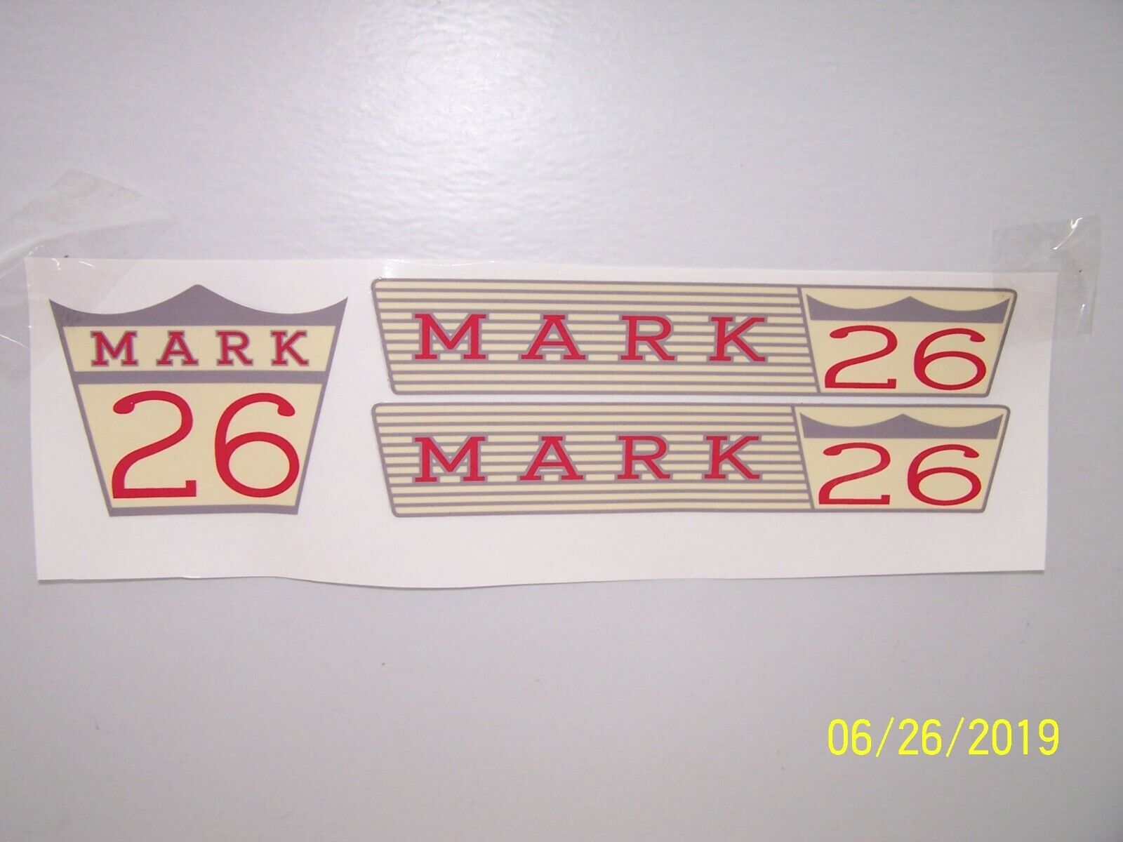 Porter Cable Mark 26 Yardmaster Riding Mower Hood Decals