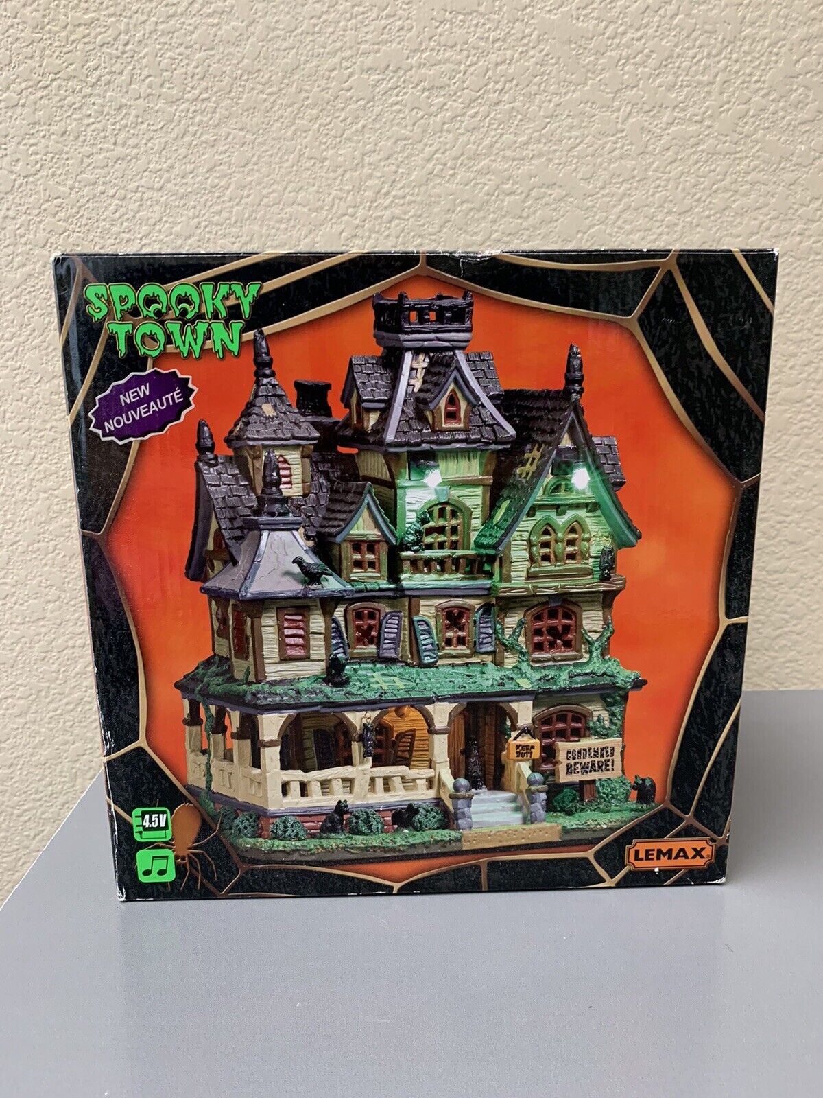 2017 Lemax Spooky Town Halloween Lighted Haunted Mansion #75173 RETIRED Tested
