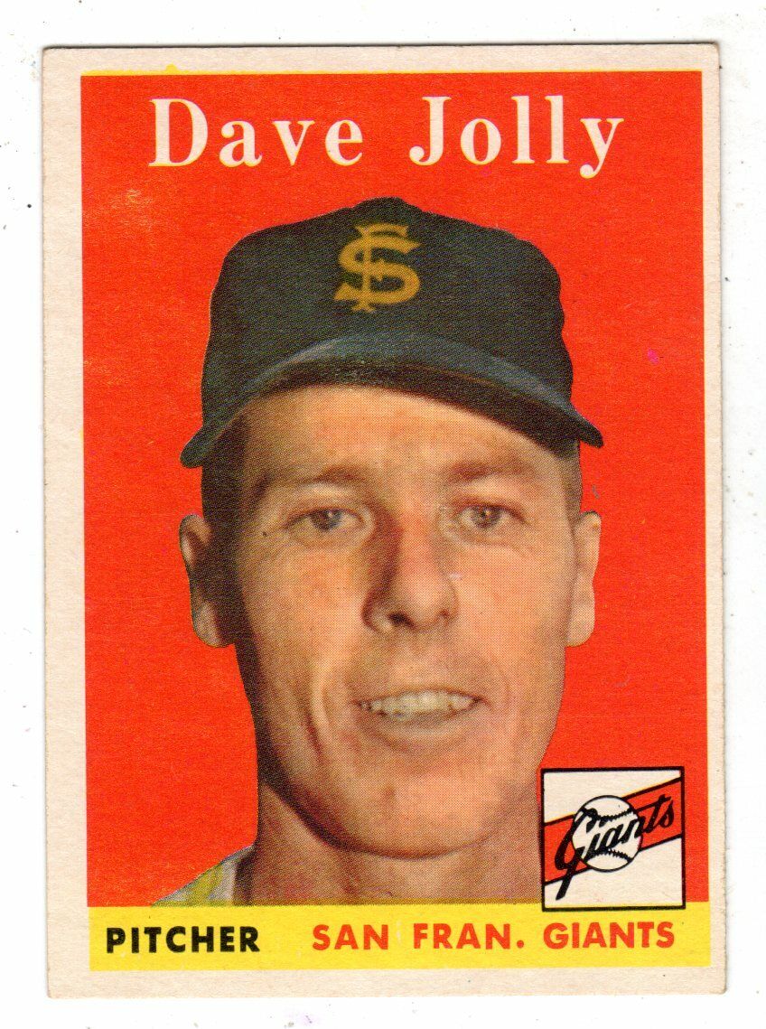 1958 Topps #183 Dave Jolly - San Francisco Giants, Near Mint Condition