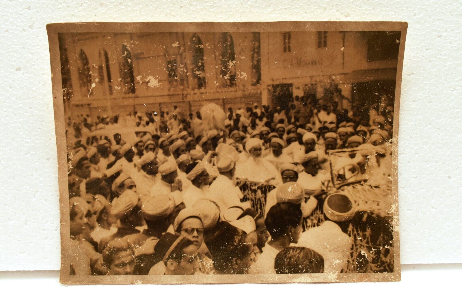 Vintage Photograph Taher Saifuddin Dai Dawoodi Bohras Procession Vintage Car\