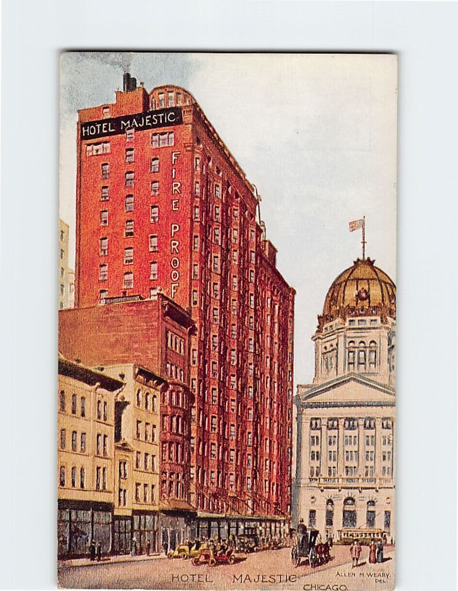 Postcard Hotel Majestic, Chicago, Illinois