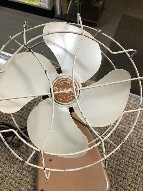 Vintage SuperLectric Fan: Model 1253C. Beautiful Brown Oscillating Fan 12\