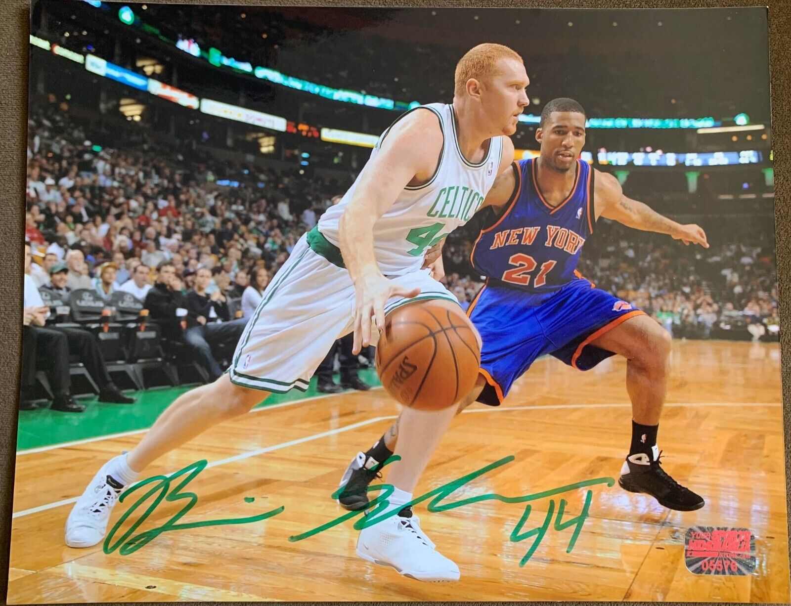 Brian Scalabrine Autographed Photo, 8x10 with COA, Celtics, White Mamba