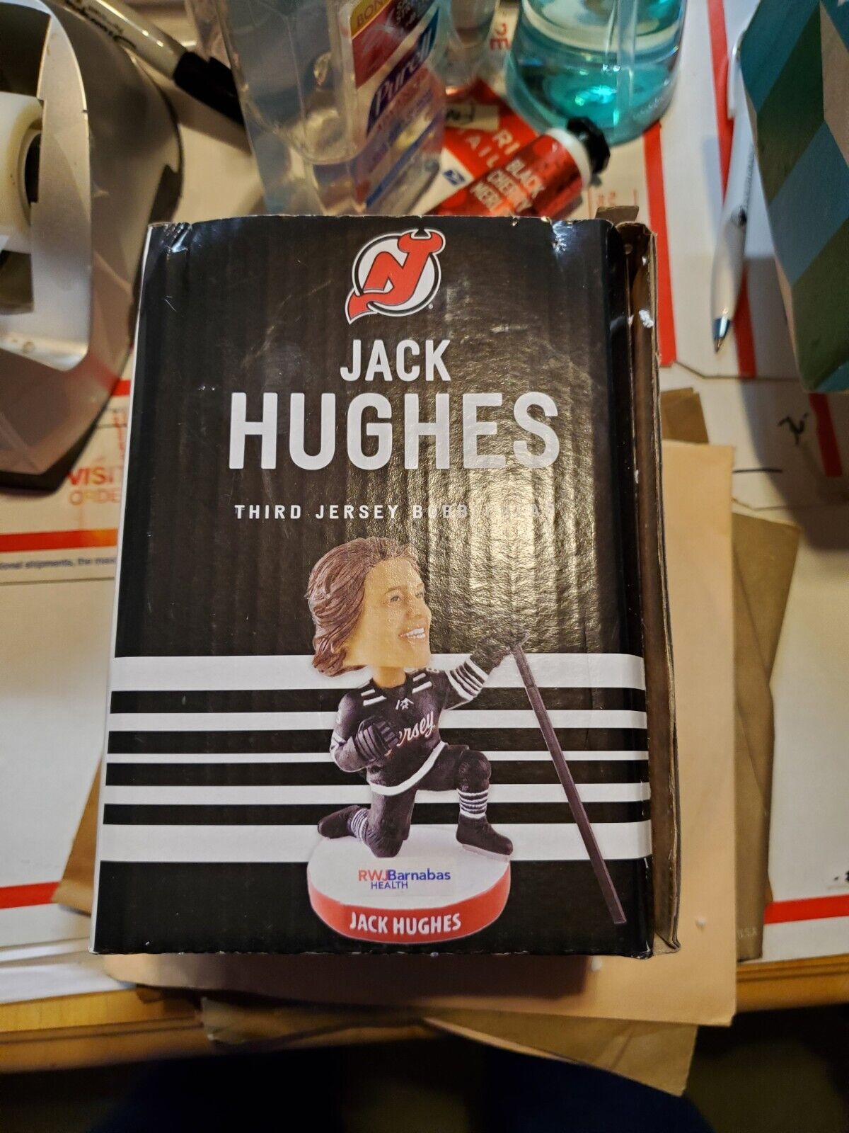 Jack Hughes New Jersey Devils Bobbleheads And Rare Ticket 