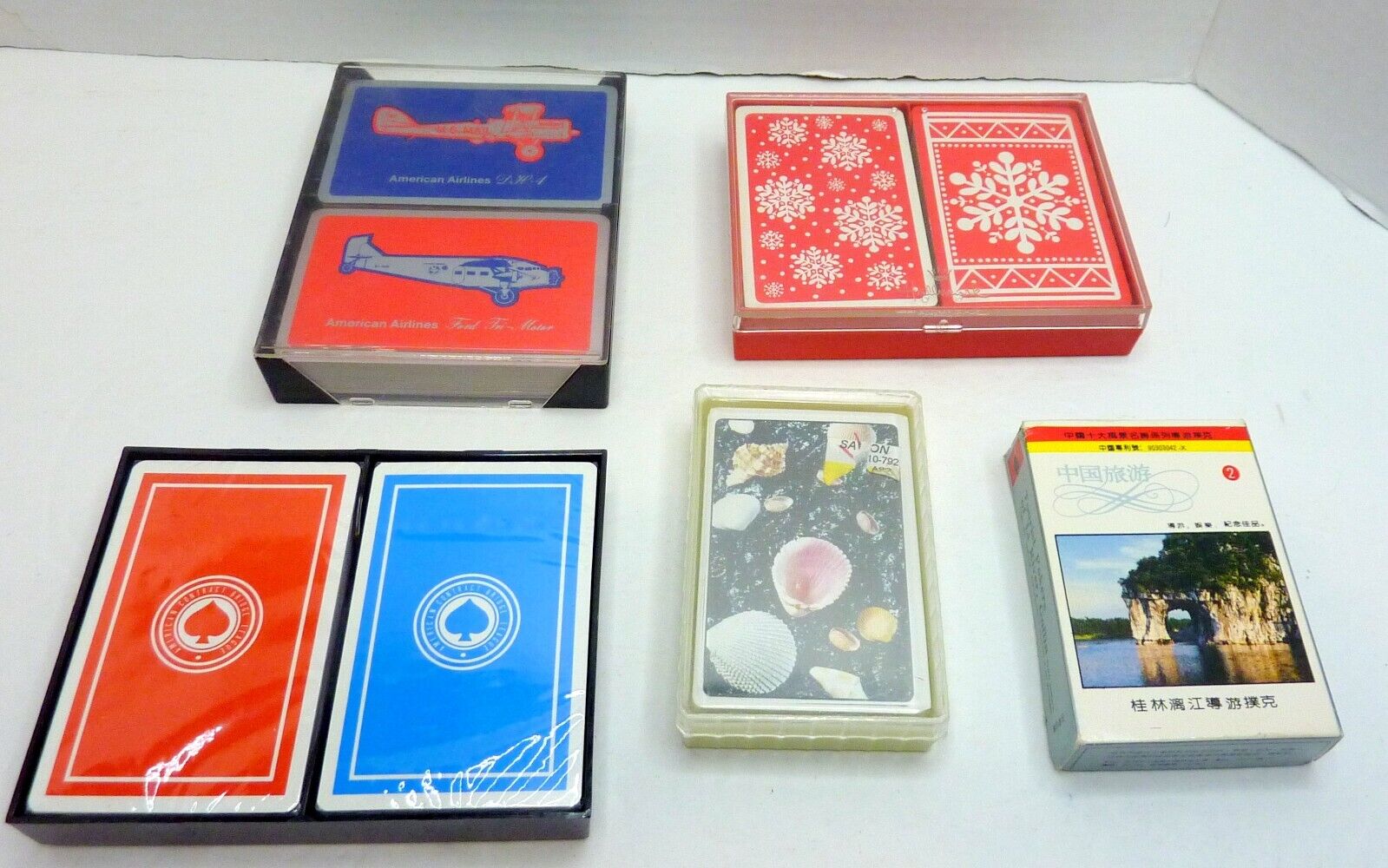 American Contract Bridge League, American Airlines Vintage Playing Card Lot  8 