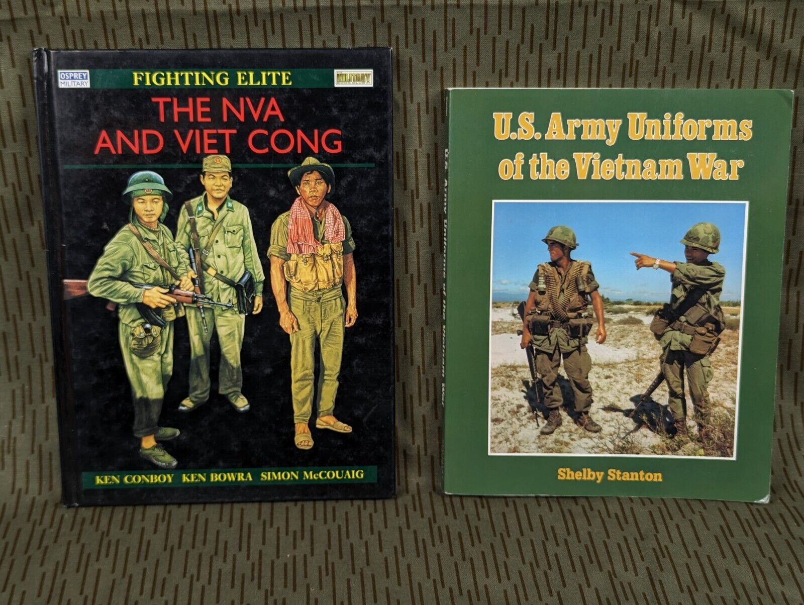 Lot of 2 Vietnam War Uniform Reference/Picture Books US Army & NVA/VC Uniforms