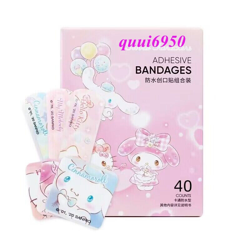 40pcs Cute My Melody Cinnamoroll Hello Kitty Adhesive Bandages Aid bands