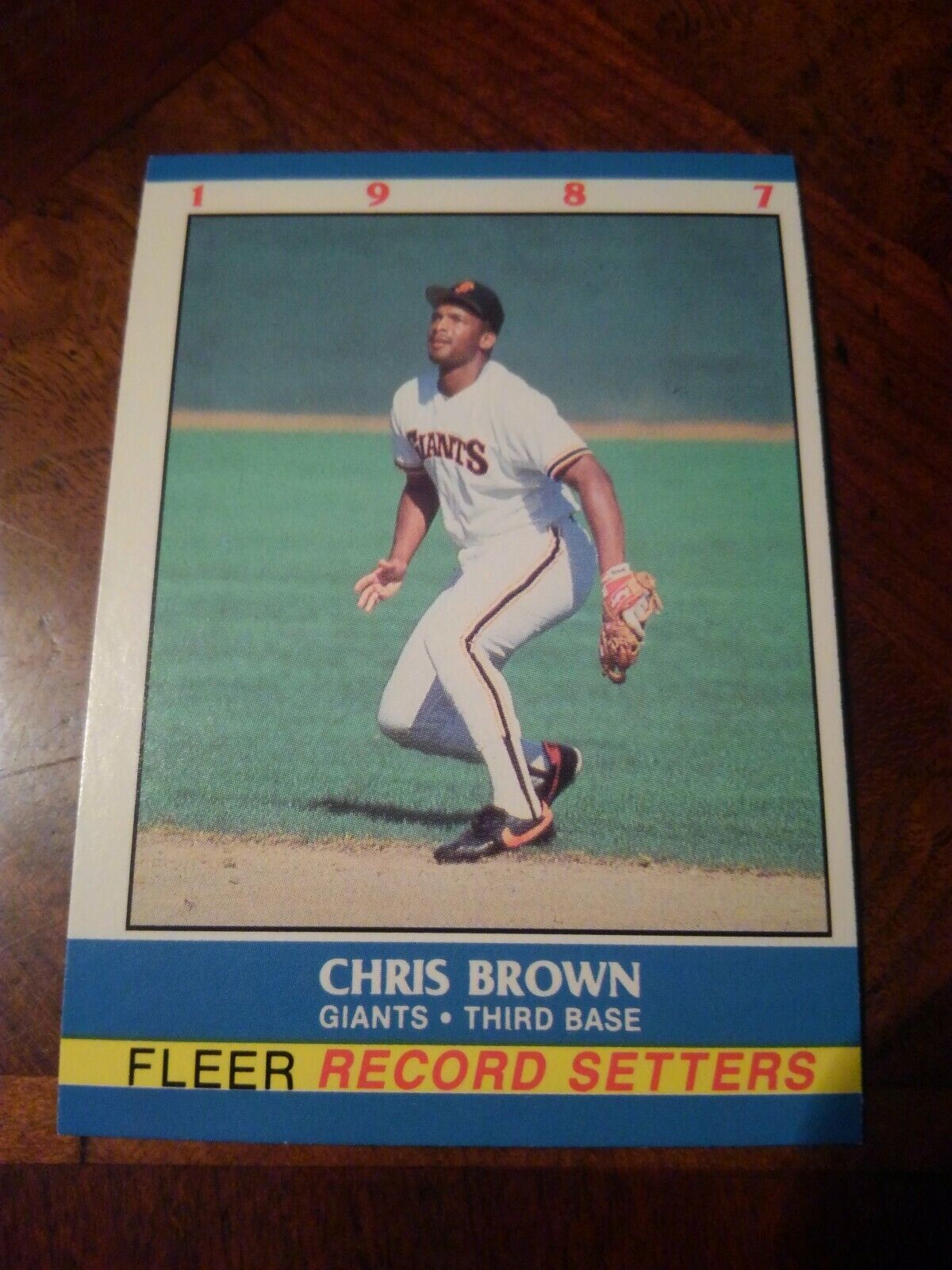 CHRIS BROWN 1987 FLEER RECORD SETTERS #2 OF 44 