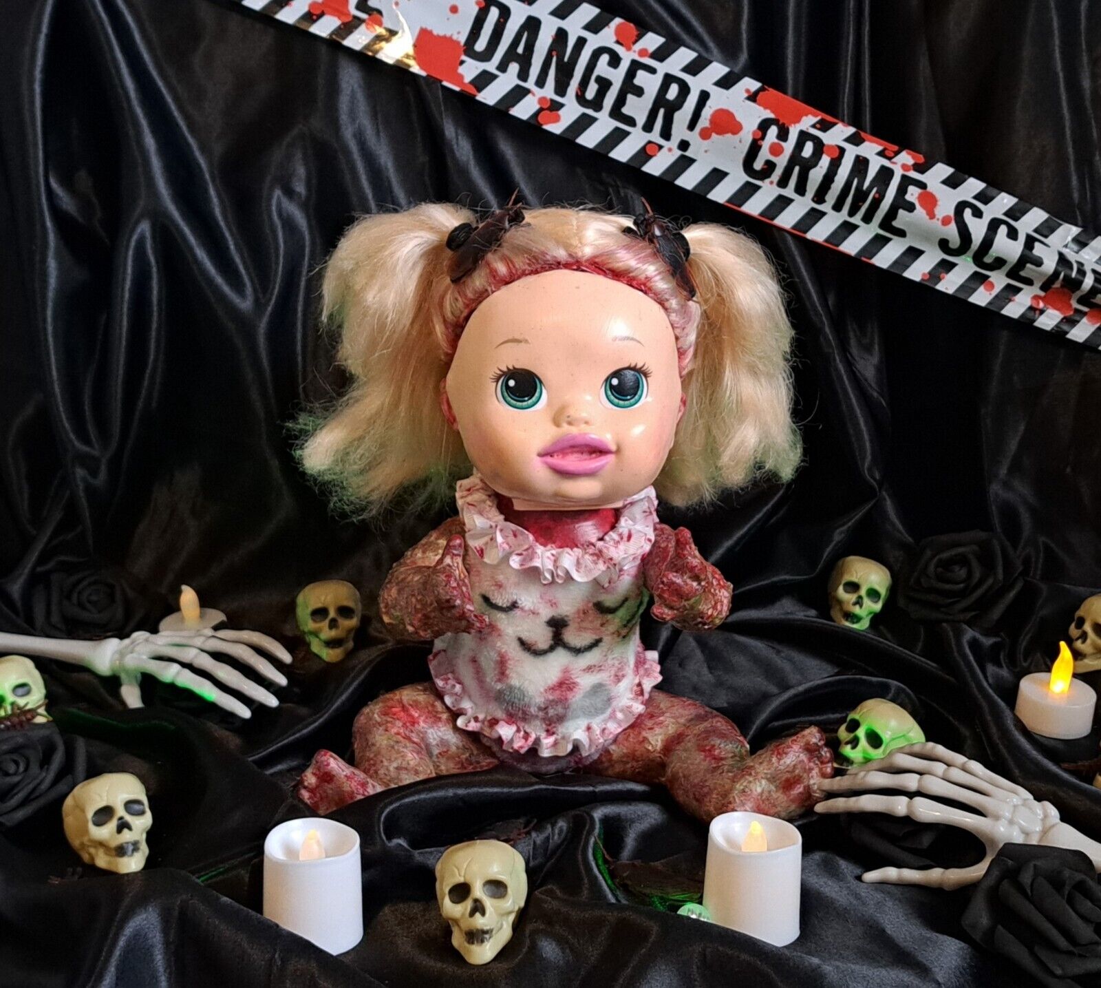Handmade Face-Off Blonde Doll - Glow in Dark - Halloween/Horror -Vero Collection