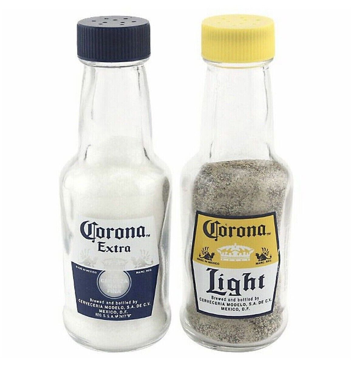 Corona Miniature Salt & Pepper Shaker Set - 2oz Replica Salt and Pepper Shakers