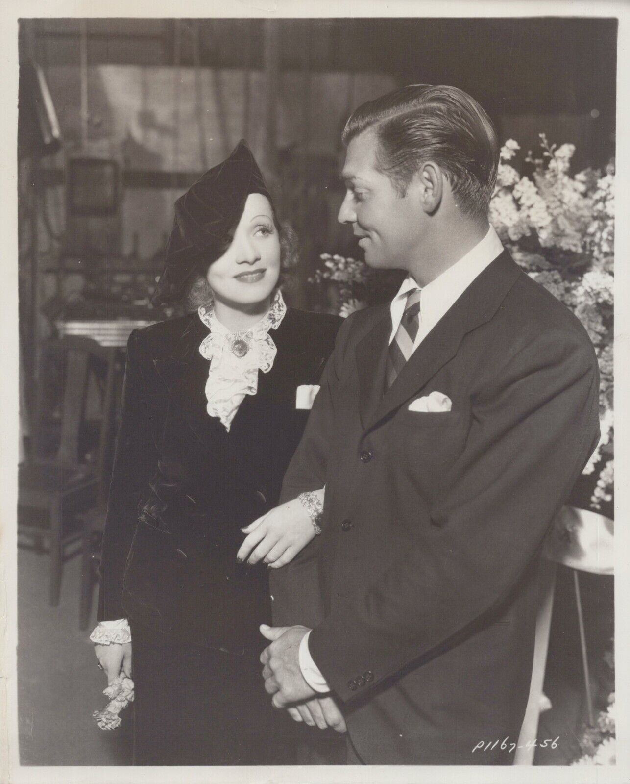 HOLLYWOOD BEAUTY MARLENE DIETRICH + CLARK GABLE PORTRAIT 1940s VINTAGE Photo C37