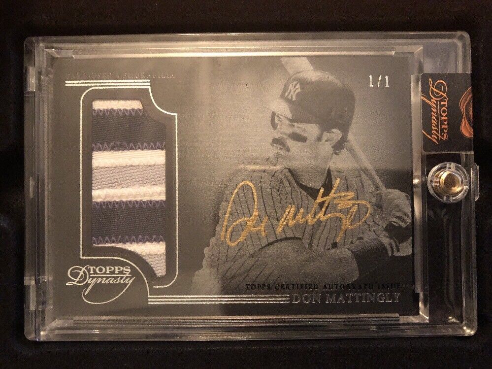 2014 Topps Dynasty  Don Mattingly 3 Color Patch Gold Autograph True 1/1